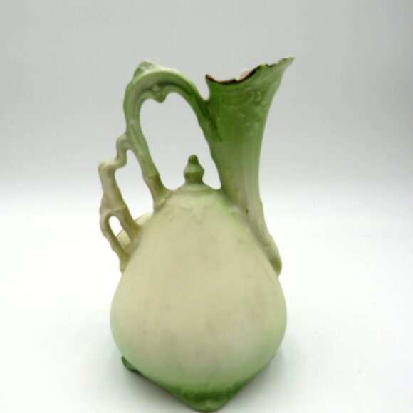 Vienna Austria Ewre Vintage Ceramic 5" Pitcher Pear Design Ornate Handle - Picture 7 of 11
